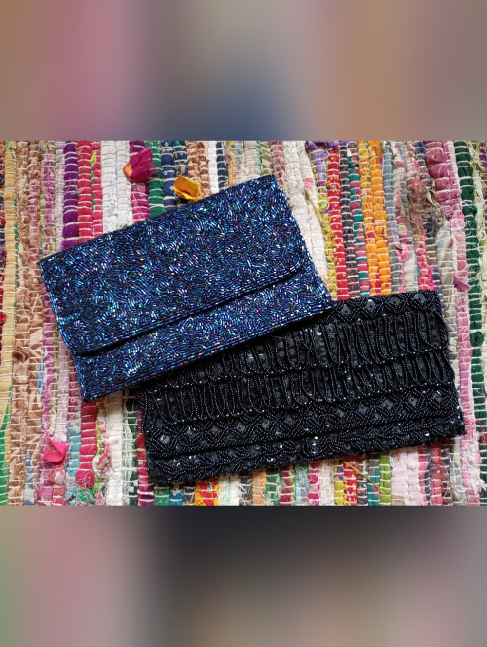 Beaded Wallet Clutch Bag